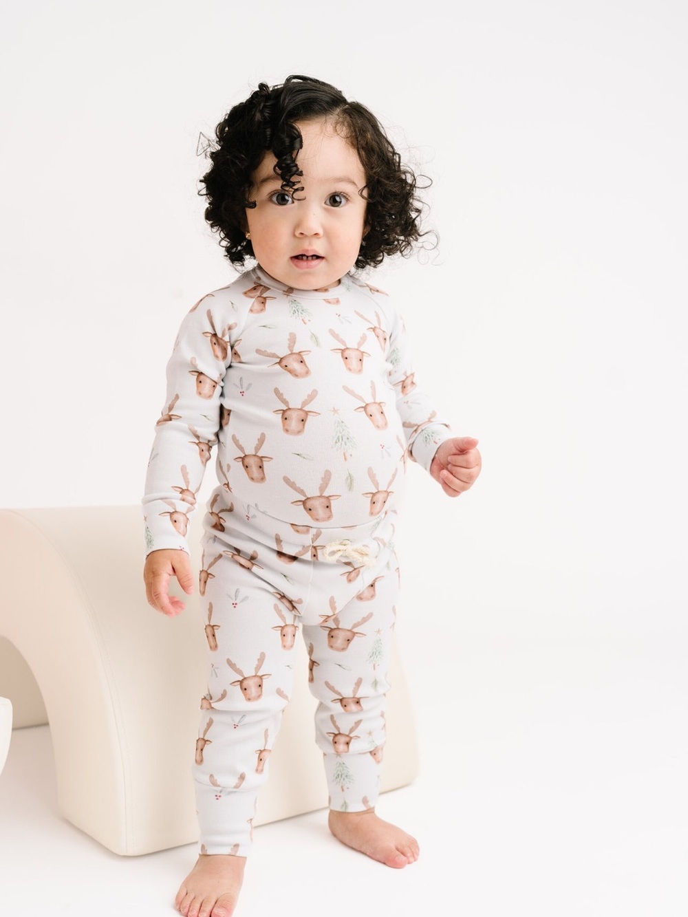 Little One Shop Co. Mistletoe Moose Lounge Set Unisex Kids Size 3T